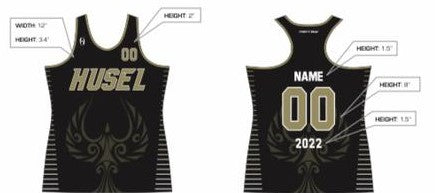 HUSEL Hockey Club - Uniform Top (Gold & Black) Reorder