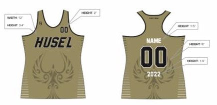 HUSEL Hockey Club - Uniform Top (Gold & Black) Reorder